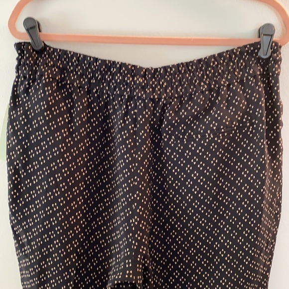 NWT 2013 A.L.C. Silk Black/Tan Drawstring Pants Women's Large - Picture 11 of 15